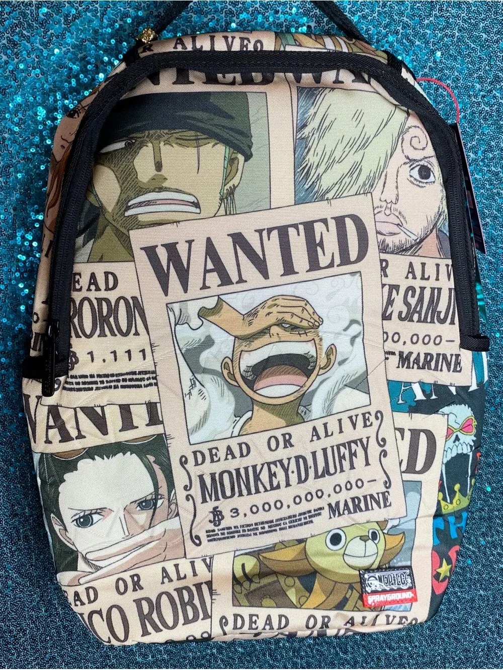 Sprayground One Piece Wanted Shark Posters Backpack Limited Edition